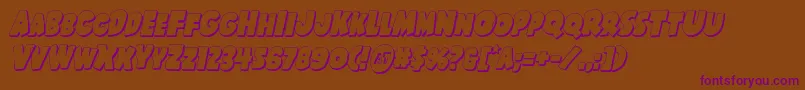 Shablagoo3Dital Font – Purple Fonts on Brown Background