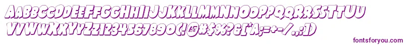 Shablagoo3Dital Font – Purple Fonts on White Background