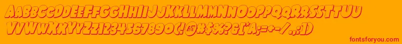 Shablagoo3Dital Font – Red Fonts on Orange Background