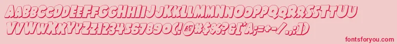 Shablagoo3Dital Font – Red Fonts on Pink Background