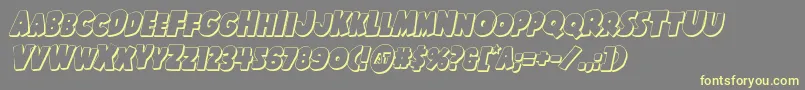Shablagoo3Dital Font – Yellow Fonts on Gray Background