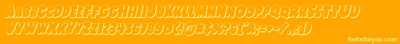 Shablagoo3Dital Font – Yellow Fonts on Orange Background