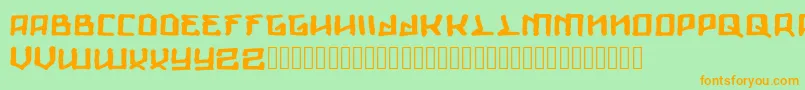 Giants Font – Orange Fonts on Green Background