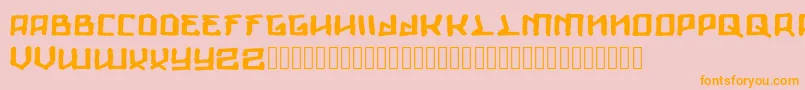Giants Font – Orange Fonts on Pink Background