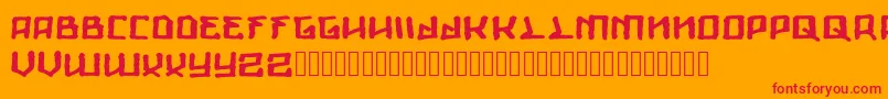 Giants Font – Red Fonts on Orange Background