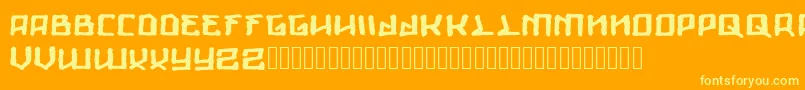 フォントGiants – オレンジの背景に黄色の文字
