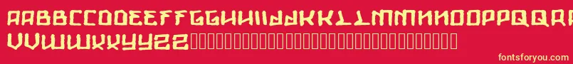 Giants Font – Yellow Fonts on Red Background
