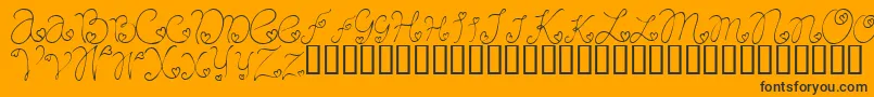 CraftopiaLove Font – Black Fonts on Orange Background