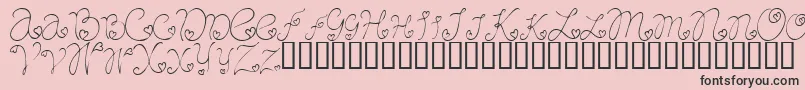 CraftopiaLove Font – Black Fonts on Pink Background