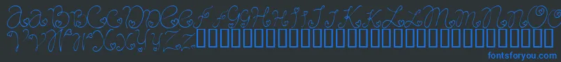 CraftopiaLove Font – Blue Fonts on Black Background