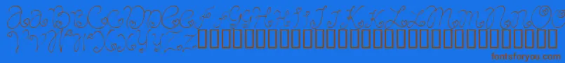 CraftopiaLove Font – Brown Fonts on Blue Background