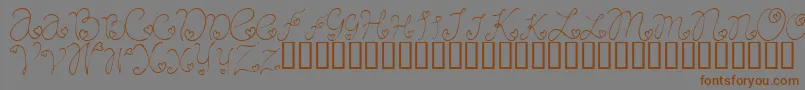 CraftopiaLove Font – Brown Fonts on Gray Background