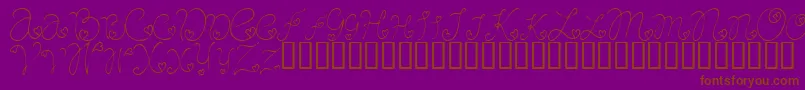 CraftopiaLove-fontti – ruskeat fontit violetilla taustalla