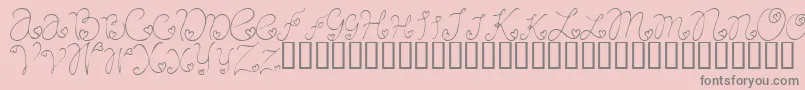 CraftopiaLove Font – Gray Fonts on Pink Background