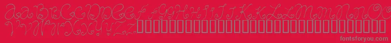 CraftopiaLove Font – Gray Fonts on Red Background