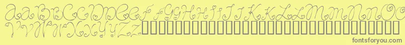 CraftopiaLove Font – Gray Fonts on Yellow Background