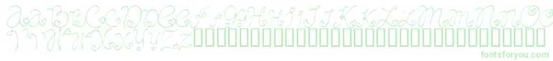 CraftopiaLove Font – Green Fonts on White Background