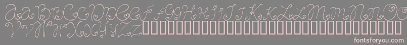 CraftopiaLove Font – Pink Fonts on Gray Background