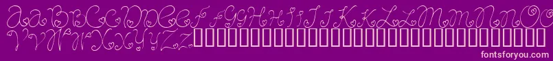 CraftopiaLove Font – Pink Fonts on Purple Background