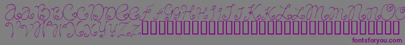 CraftopiaLove Font – Purple Fonts on Gray Background