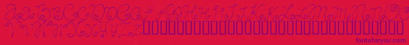 CraftopiaLove Font – Purple Fonts on Red Background