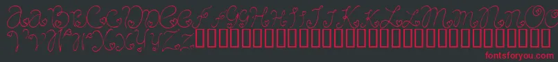 CraftopiaLove Font – Red Fonts on Black Background