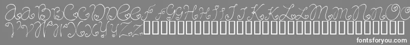 CraftopiaLove Font – White Fonts on Gray Background