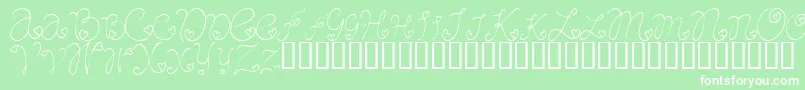 CraftopiaLove Font – White Fonts on Green Background