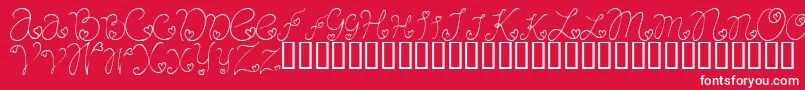 CraftopiaLove Font – White Fonts on Red Background