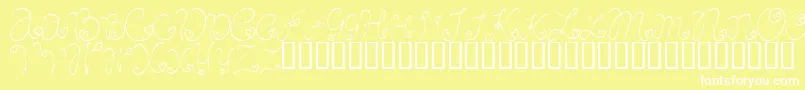 CraftopiaLove Font – White Fonts on Yellow Background
