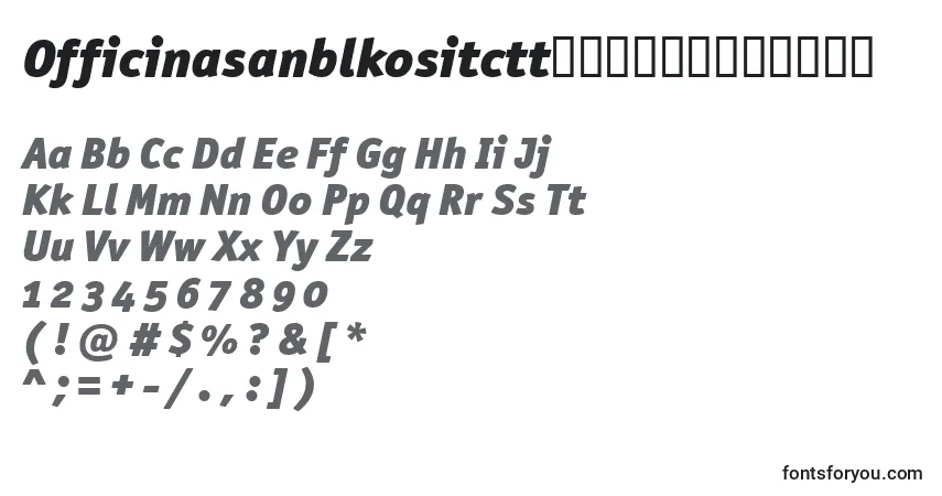 A fonte OfficinasanblkositcttРљСѓСЂСЃРёРІ – alfabeto, números, caracteres especiais