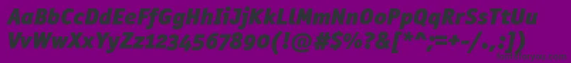 OfficinasanblkositcttРљСѓСЂСЃРёРІ-Schriftart – Schwarze Schriften auf violettem Hintergrund