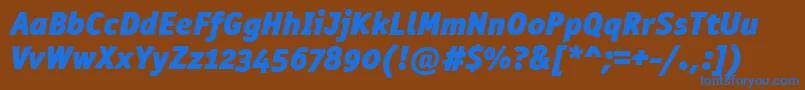 Шрифт OfficinasanblkositcttРљСѓСЂСЃРёРІ – синие шрифты на коричневом фоне