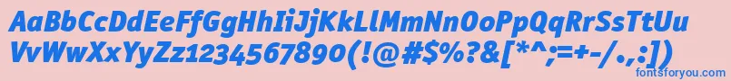 OfficinasanblkositcttРљСѓСЂСЃРёРІ Font – Blue Fonts on Pink Background