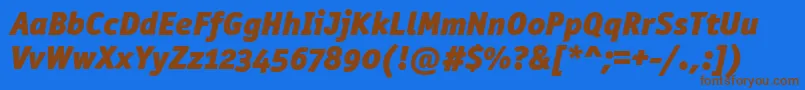 OfficinasanblkositcttРљСѓСЂСЃРёРІ Font – Brown Fonts on Blue Background