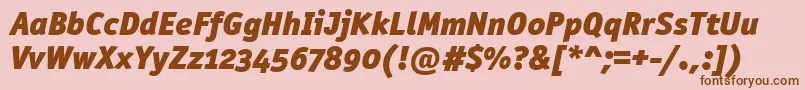 OfficinasanblkositcttРљСѓСЂСЃРёРІ Font – Brown Fonts on Pink Background
