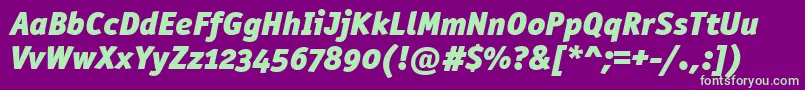 OfficinasanblkositcttРљСѓСЂСЃРёРІ Font – Green Fonts on Purple Background