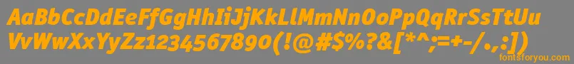 Шрифт OfficinasanblkositcttРљСѓСЂСЃРёРІ – оранжевые шрифты на сером фоне