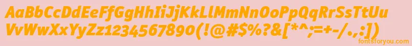 OfficinasanblkositcttРљСѓСЂСЃРёРІ-Schriftart – Orangefarbene Schriften auf rosa Hintergrund