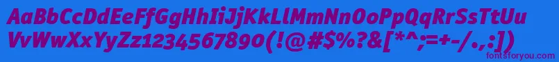 Шрифт OfficinasanblkositcttРљСѓСЂСЃРёРІ – фиолетовые шрифты на синем фоне