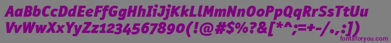 Шрифт OfficinasanblkositcttРљСѓСЂСЃРёРІ – фиолетовые шрифты на сером фоне