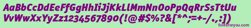 Шрифт OfficinasanblkositcttРљСѓСЂСЃРёРІ – фиолетовые шрифты на зелёном фоне