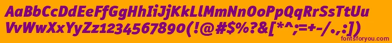 OfficinasanblkositcttРљСѓСЂСЃРёРІ Font – Purple Fonts on Orange Background