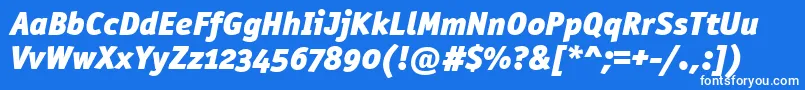 Шрифт OfficinasanblkositcttРљСѓСЂСЃРёРІ – белые шрифты на синем фоне