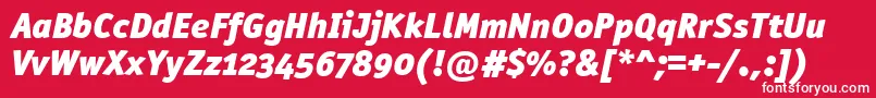 OfficinasanblkositcttРљСѓСЂСЃРёРІ-fontti – valkoiset fontit punaisella taustalla