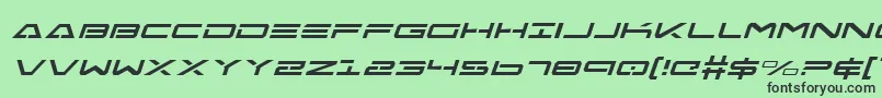 FreeAgentItalic Font – Black Fonts on Green Background