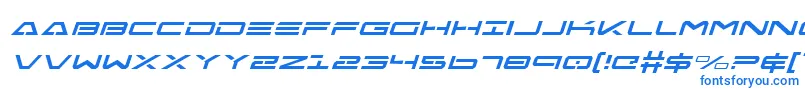FreeAgentItalic-Schriftart – Blaue Schriften