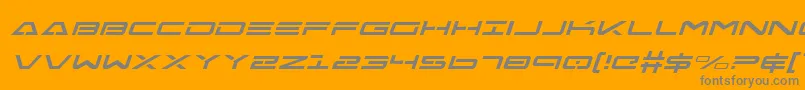 fuente FreeAgentItalic – Fuentes Grises Sobre Fondo Naranja