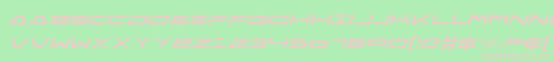 FreeAgentItalic Font – Pink Fonts on Green Background