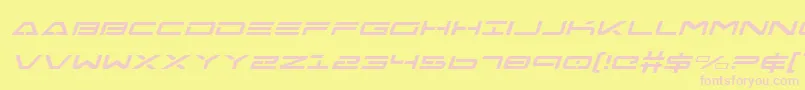 Шрифт FreeAgentItalic – розовые шрифты на жёлтом фоне